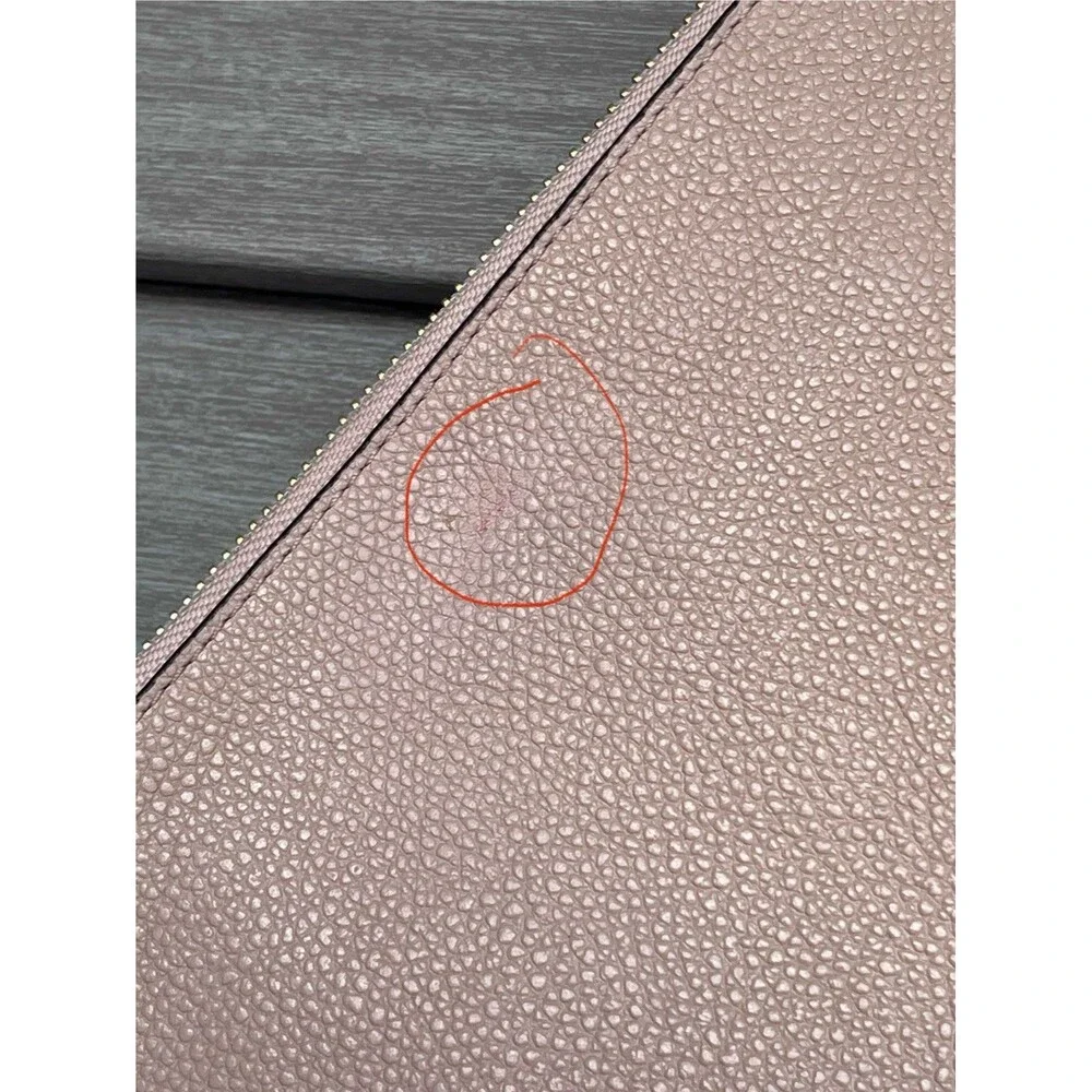 Michael Kors Jet Set Large Leather Clutch Wristlet Wallet Purse Blush Pink Gold - Picture 7 of 7